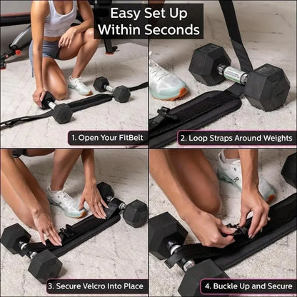 Adjustable Weighted Waist Belt for Home Workouts