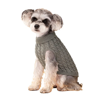 Warm Turtleneck Knitted Sweater for Small Dogs & Cats Winter Pet Clothing