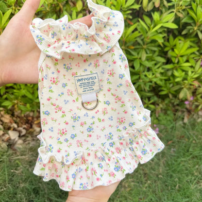 Floral Princess Dress for Dogs & Cats Spring Summer Pet Clothing