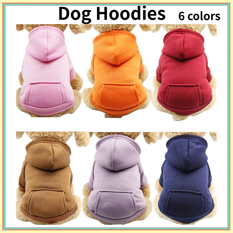 Warm Winter Dog Hoodie Sweatshirt for Small & Medium Dogs
