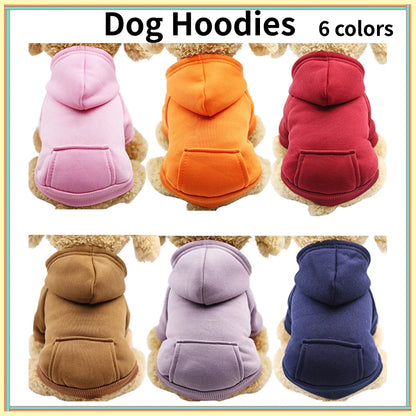 Warm Winter Dog Hoodie Sweatshirt for Small & Medium Dogs