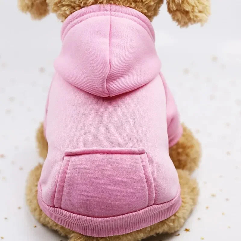 Thick Warm Hooded Sweater for Small Dogs Autumn Winter Pet Clothing