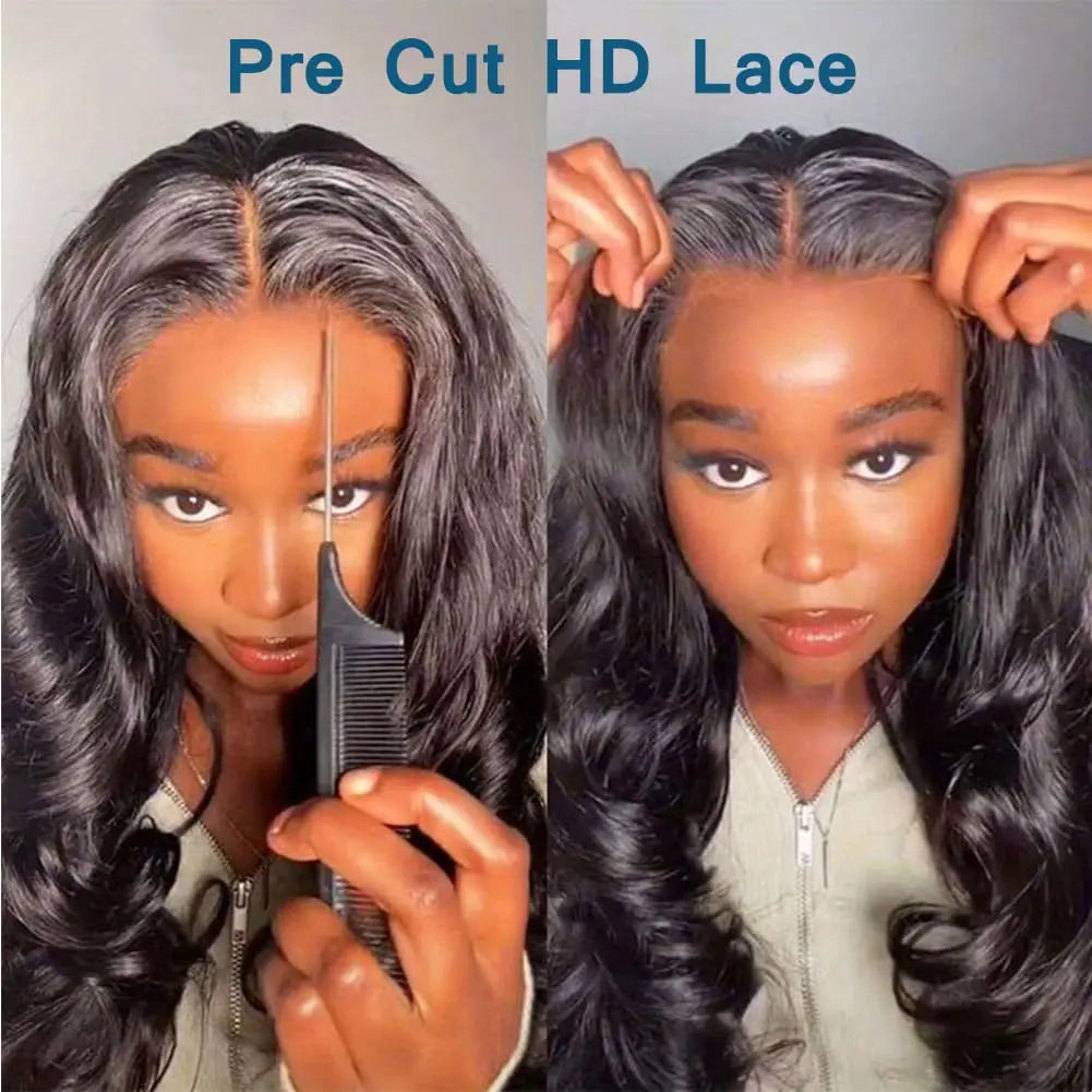 Women's Body Wave Glueless Brazilian Human Hair Closure Wig