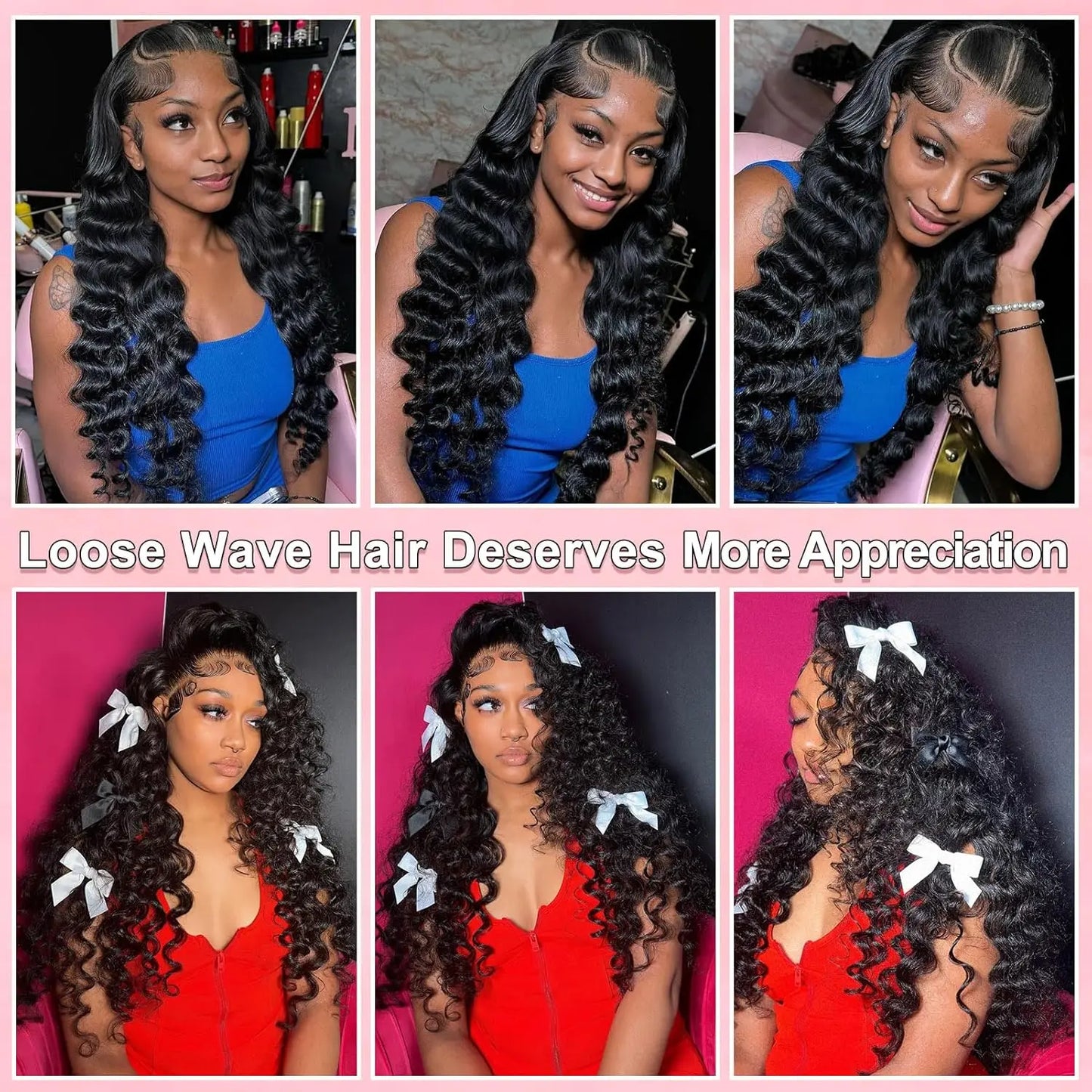 Women's Deep Wave HD Lace Front Human Hair Wig 200% Density
