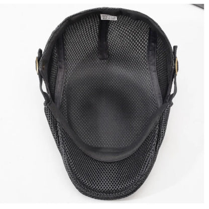 Men's Breathable Mesh Newsboy Flat Cap