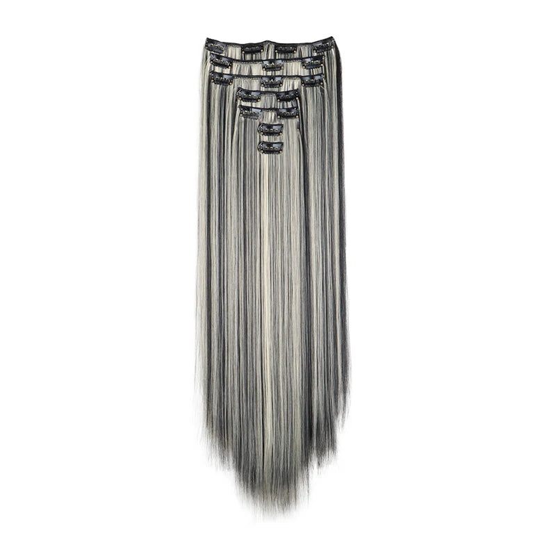 WIGSIN 24 Inch 7 Piece Straight Clip In Hair Extensions
