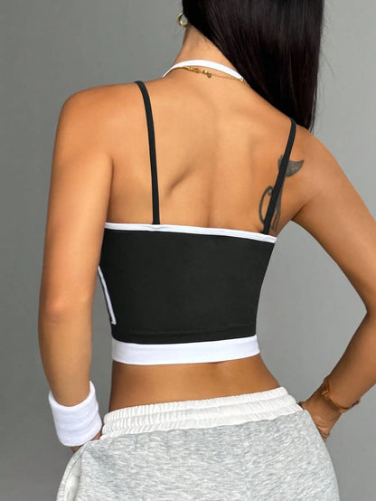 Women's Color Block Backless High Support Sports Bra