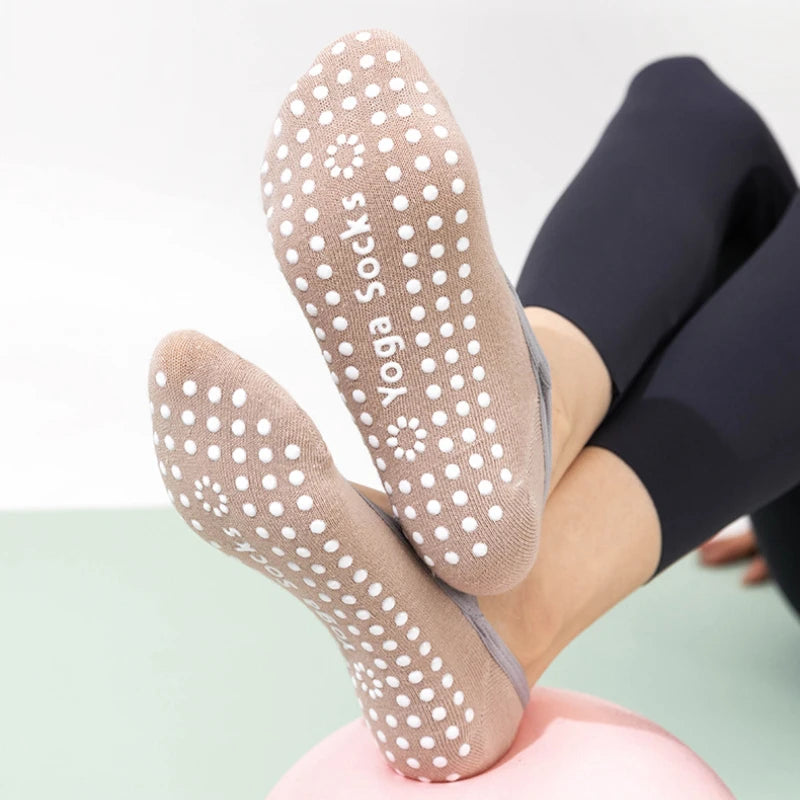 1 or 3 Pairs Women's Anti Slip Yoga Pilates Socks