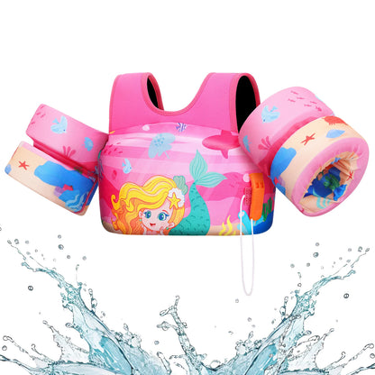 Kids Swimming Life Vest with Whistle Safety Float Jacket for Children