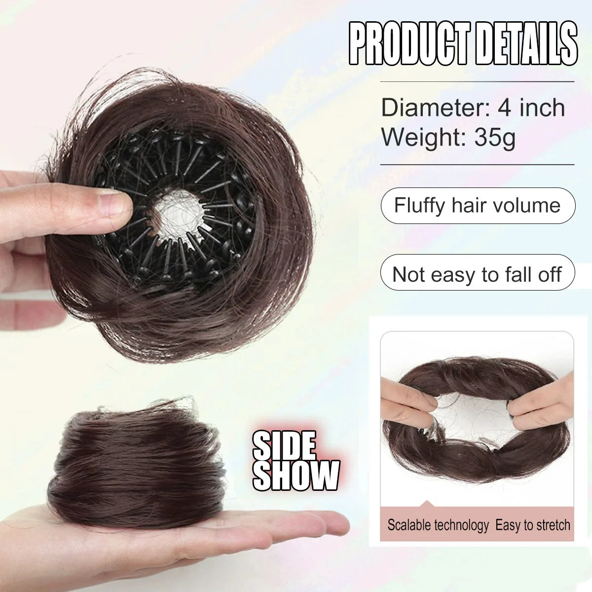 Synthetic Hair Bun Donut Updo Hairpiece for Women