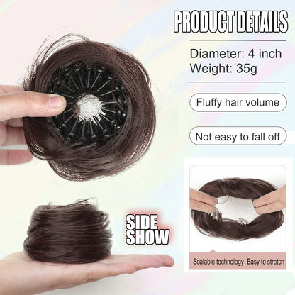 Synthetic Hair Bun Donut Updo Hairpiece for Women