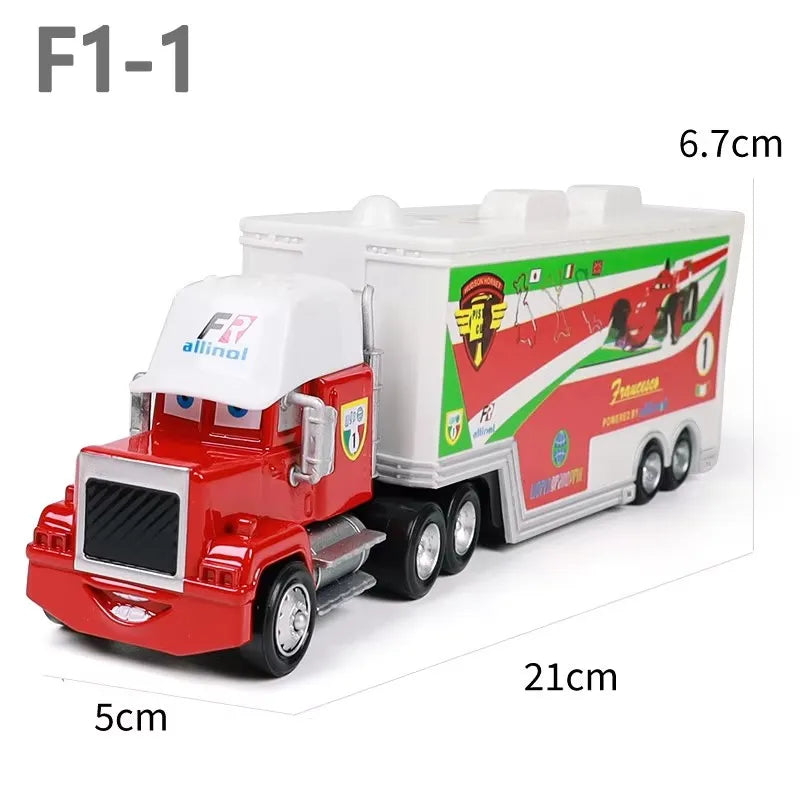 Lightning McQueen Diecast Container Hauler Truck Toy
