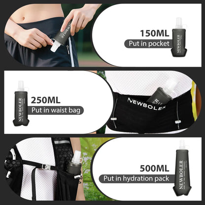 150ml to 500ml TPU Collapsible Soft Flask Water Bottle