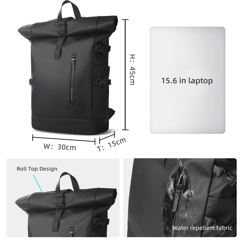 HK Expandable Waterproof Laptop Travel Backpack with USB Port