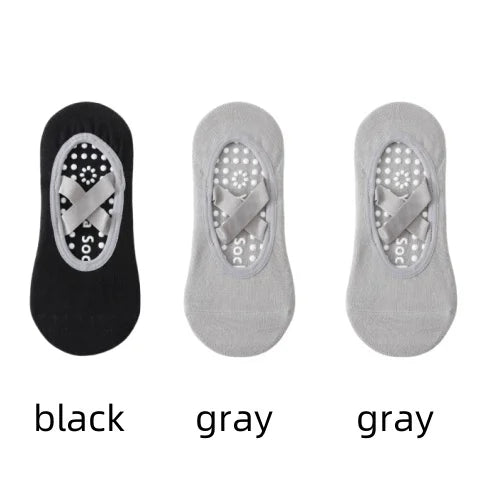 1 or 3 Pairs Women's Anti Slip Yoga Pilates Socks