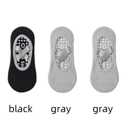 1 or 3 Pairs Women's Anti Slip Yoga Pilates Socks