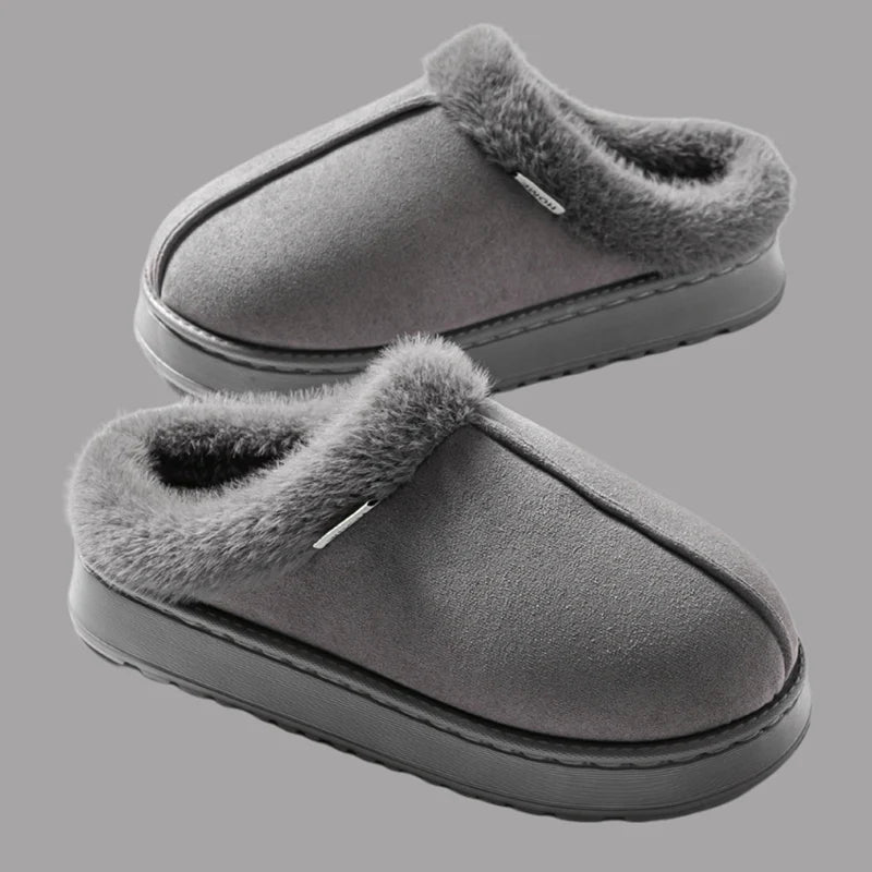 Women’s Plush Fleece Lined Winter Slippers Non Slip Home Shoes