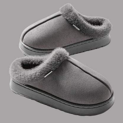 Women’s Plush Fleece Lined Winter Slippers Non Slip Home Shoes