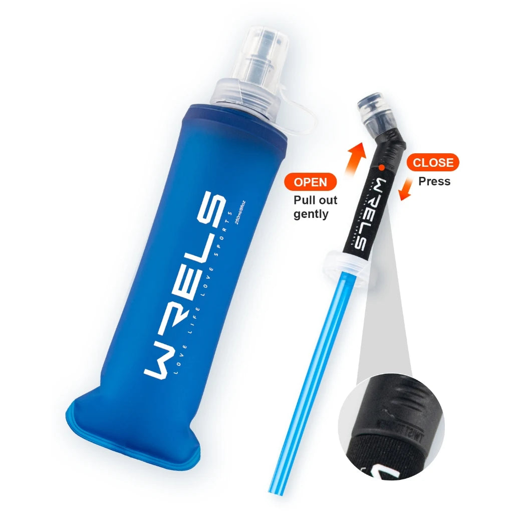 WRELS BPA Free Collapsible TPU Soft Flask Water Bottle