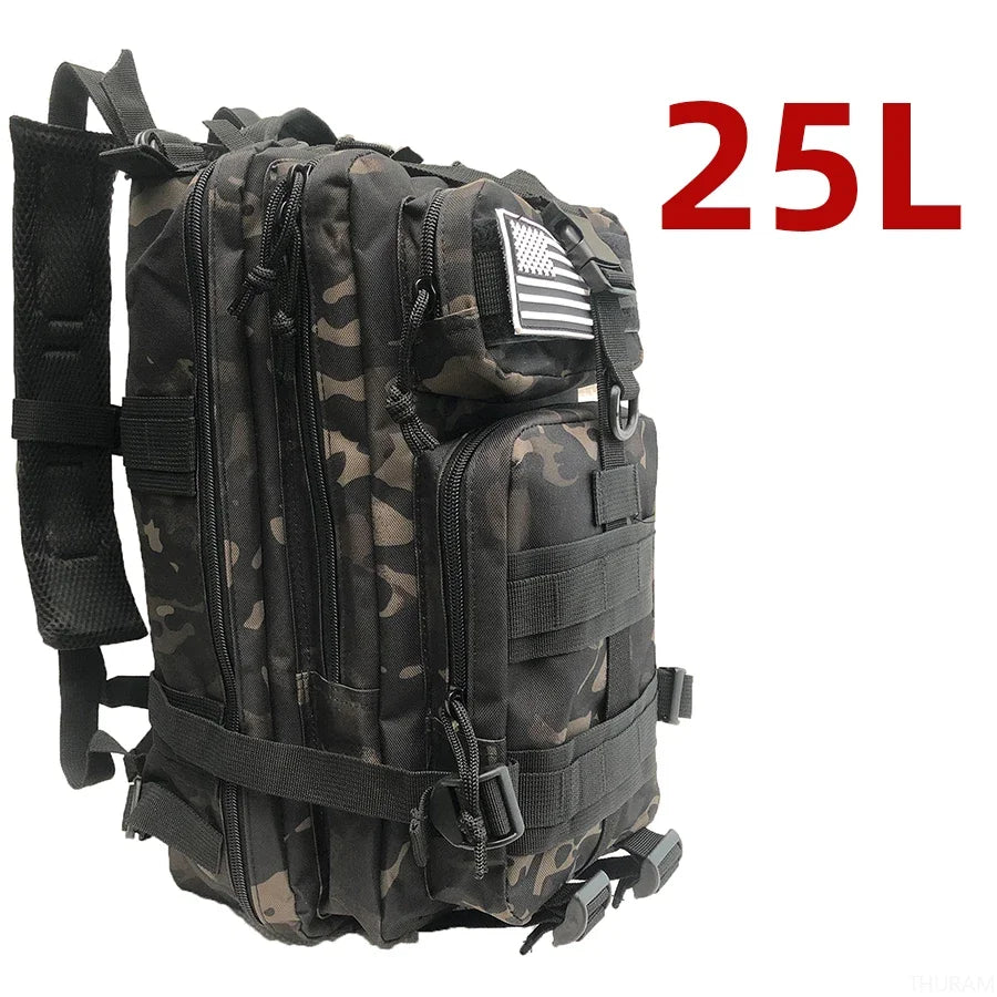 25L or 50L Waterproof Tactical Hiking Backpack