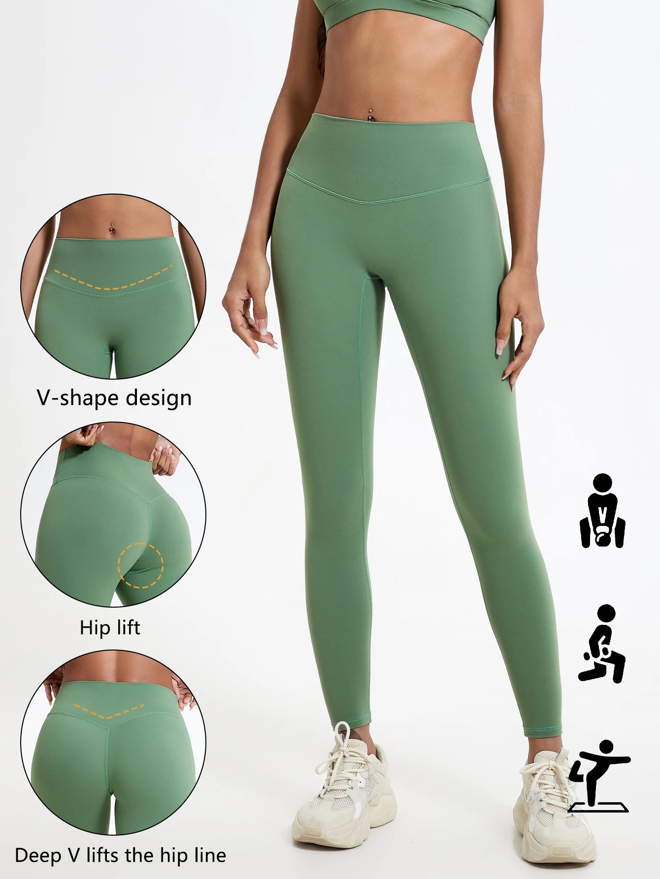 Hearuisavy Women's High Waist Soft Butt Lift Yoga Leggings