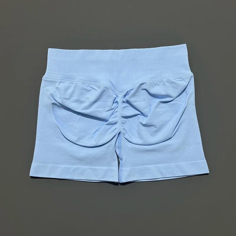 Women Fitness Workout Shorts Yoga High Waist Lift Butt Fitness Shorts Gym Running Sportswear Women Push Up Gym Leggings