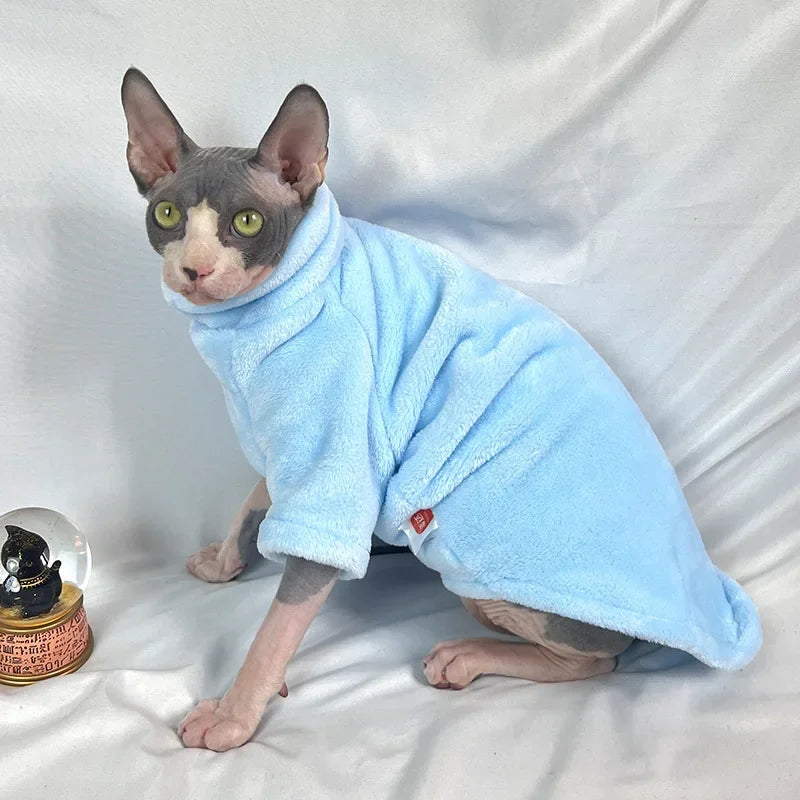 Sphynx Cat Sweater Hoodie Warm Pet Jumpsuit