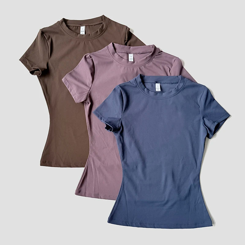 Women's Seamless Short Sleeve Yoga Fitness Top