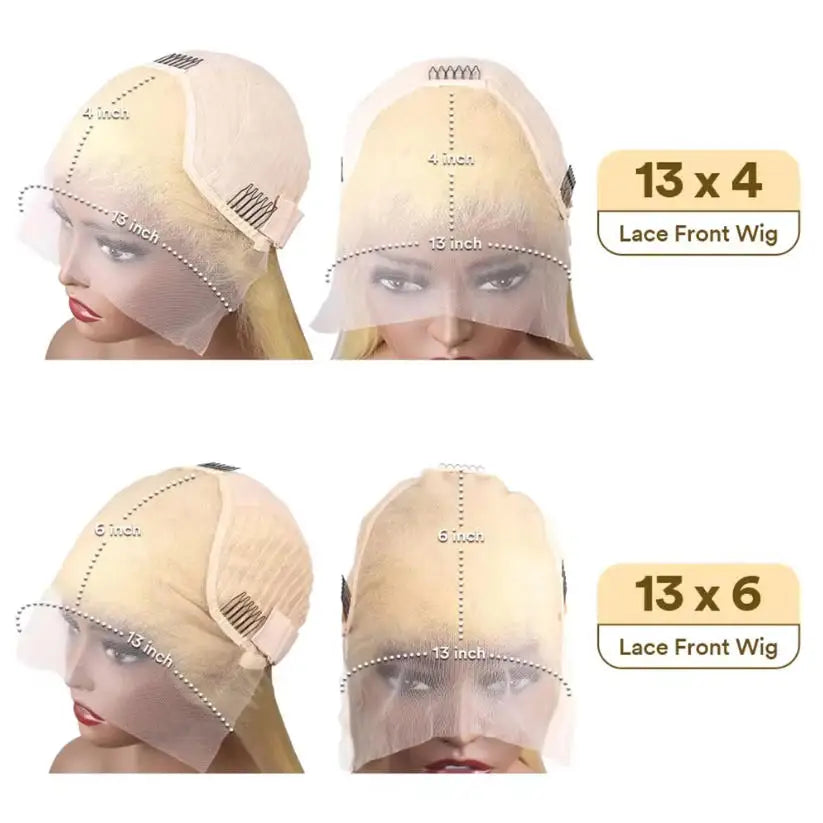 613 Blonde Bone Straight 13x4 13x6 HD Lace Human Hair Wig