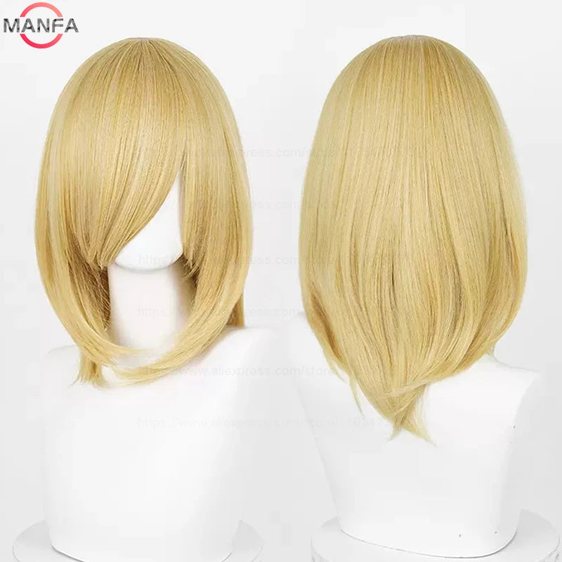 40cm Heat Resistant Anime Cosplay Wig with Bangs