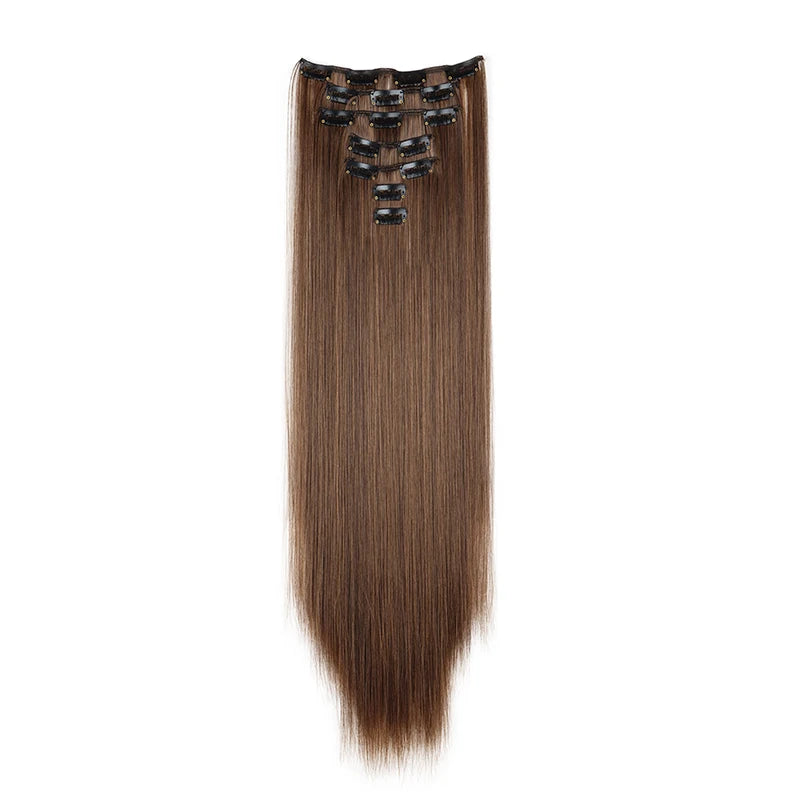 WIGSIN 24 Inch 7 Piece Straight Clip In Hair Extensions