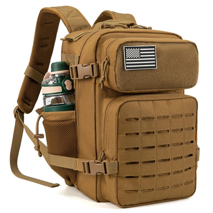 25L MOLLE Tactical Hiking Backpack with Dual Bottle Holders