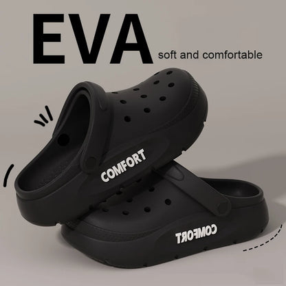 Unisex Hollow Closed Toe EVA Slippers Non Slip Summer Shoes