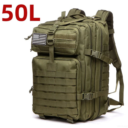 25L or 50L Waterproof Tactical Hiking Backpack