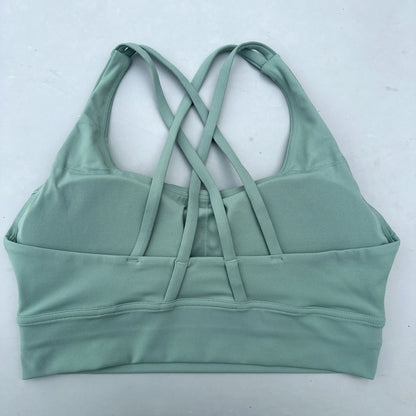 Women's Cross Back Padded High Support Sports Bra