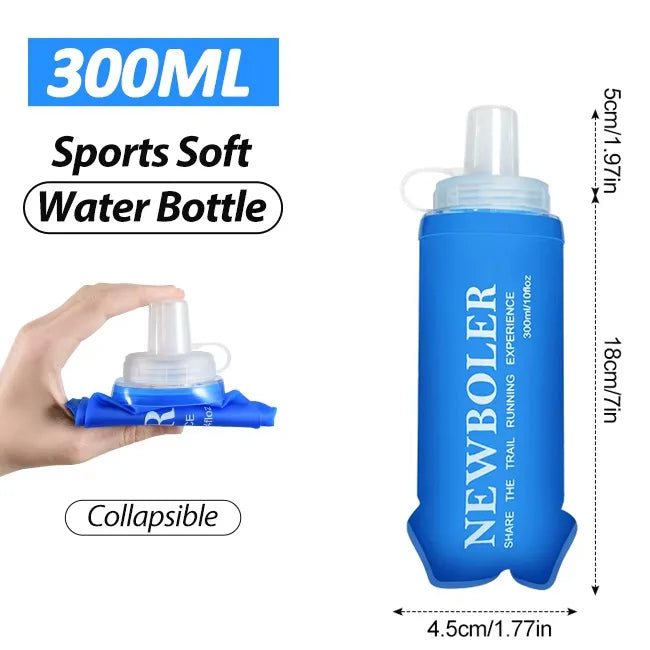 NEWBOLER TPU Collapsible Soft Flask Sports Water Bottle