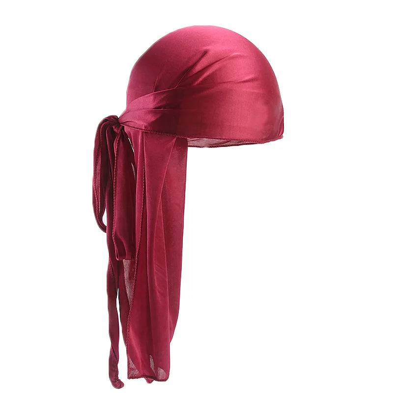 Unisex Silky Long Tail Durag Headwrap