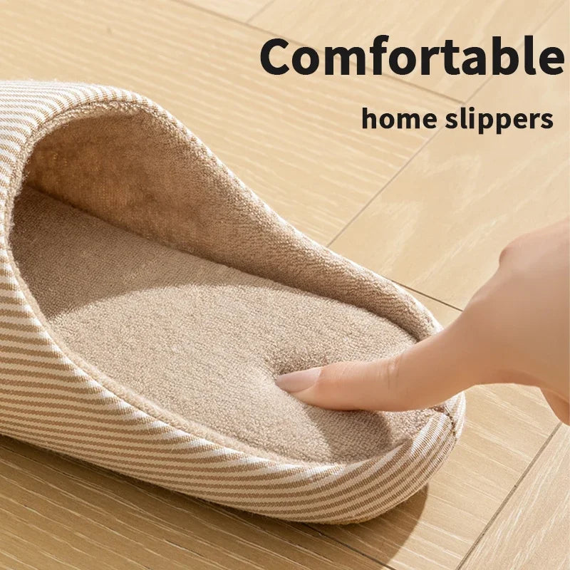 Soft Fur Unisex Home Slippers Warm Non Slip Indoor Shoes