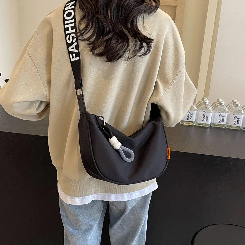 2026 Women’s Wide Strap Dumpling Crossbody Shoulder Bag