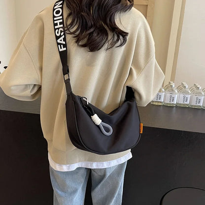 2026 Women’s Wide Strap Dumpling Crossbody Shoulder Bag