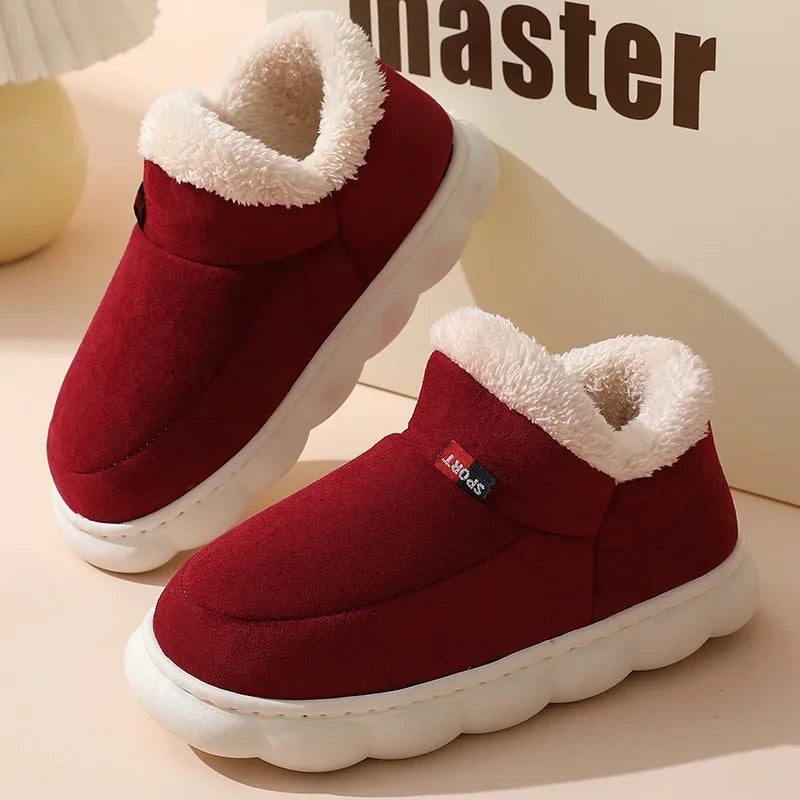 Unisex Warm Plush Indoor Outdoor Slippers