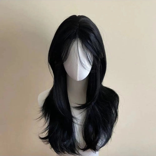 Black Body Wave Headband Wig with Bangs