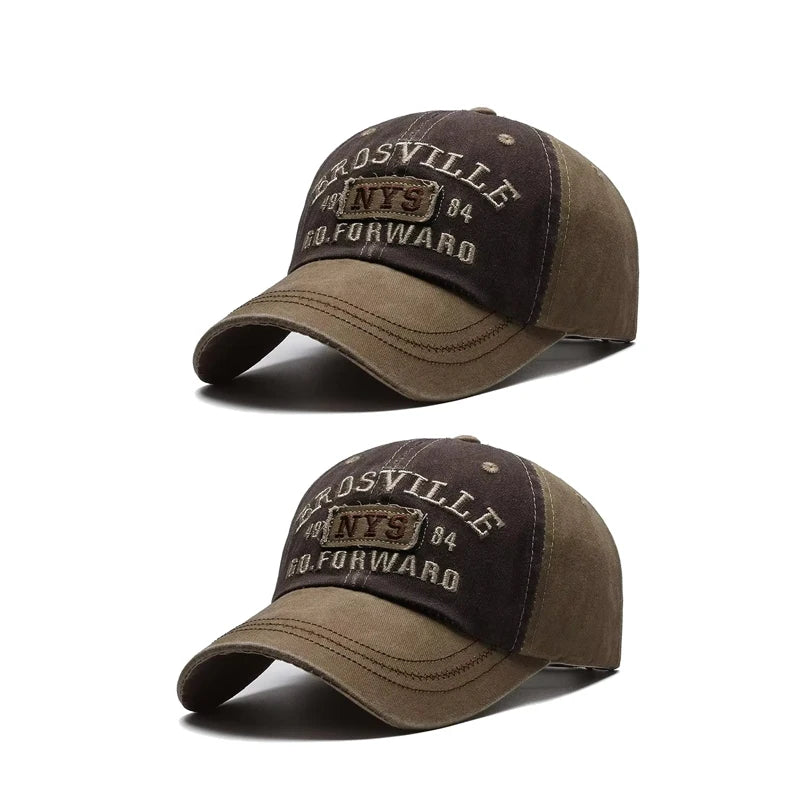 Men's Washed Embroidered Curved Brim Baseball Cap