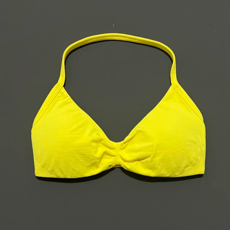 Women's High Support Strappy Halter Sports Bra