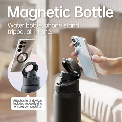 710ml or 950ml Insulated Sports Water Bottle with Magnetic Phone Holder