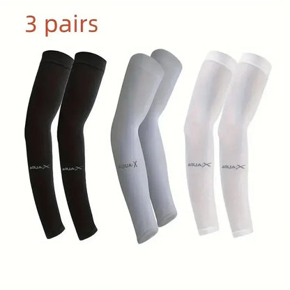 3 Pairs Cooling Breathable UV Protection Arm Sleeves