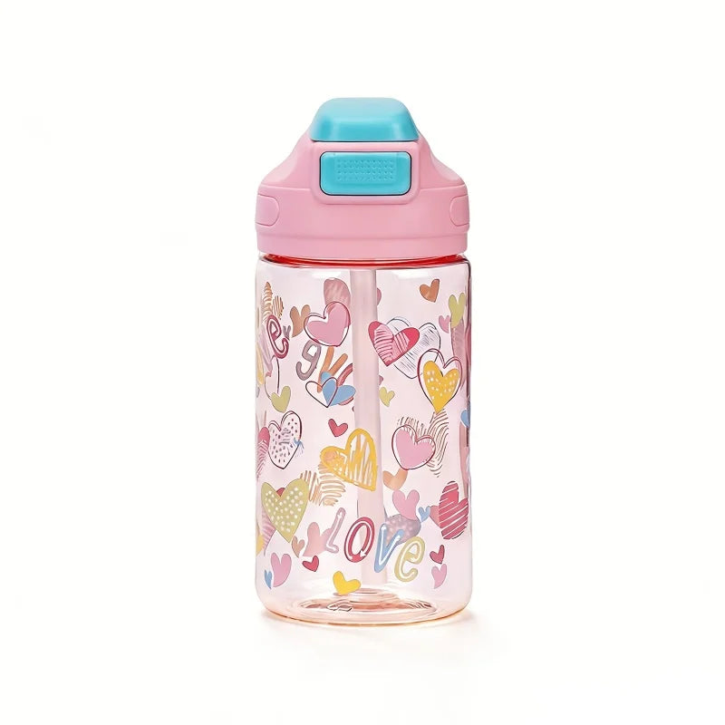 410ml Leak Proof Dinosaur Kids Water Bottle with Straw