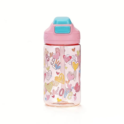 410ml Leak Proof Dinosaur Kids Water Bottle with Straw