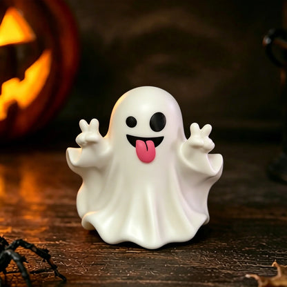 Cute Middle Finger Ghost Halloween Decor Figure