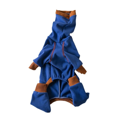 Plush High Neck Four Legged Dog Clothes Warm Pet Base Layer